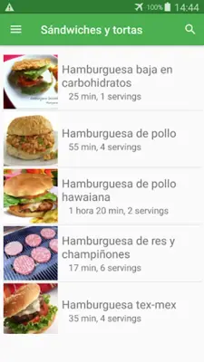 Recetas de sándwiches y tortas gratis sin internet android App screenshot 5